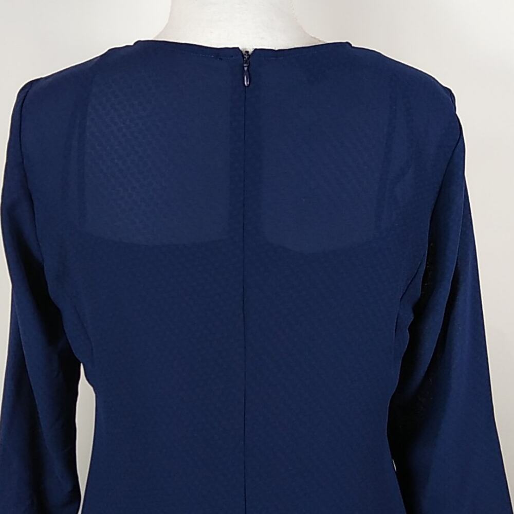 Donna Morgan 3/4 Sleeve Drop Waist Chiffon Dress 4P - Picture 7 of 11